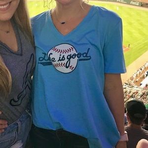 Life is good baseball tee